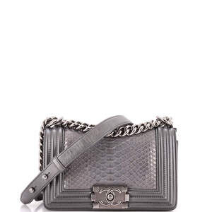 Chanel Small Boy Flap Bag Python